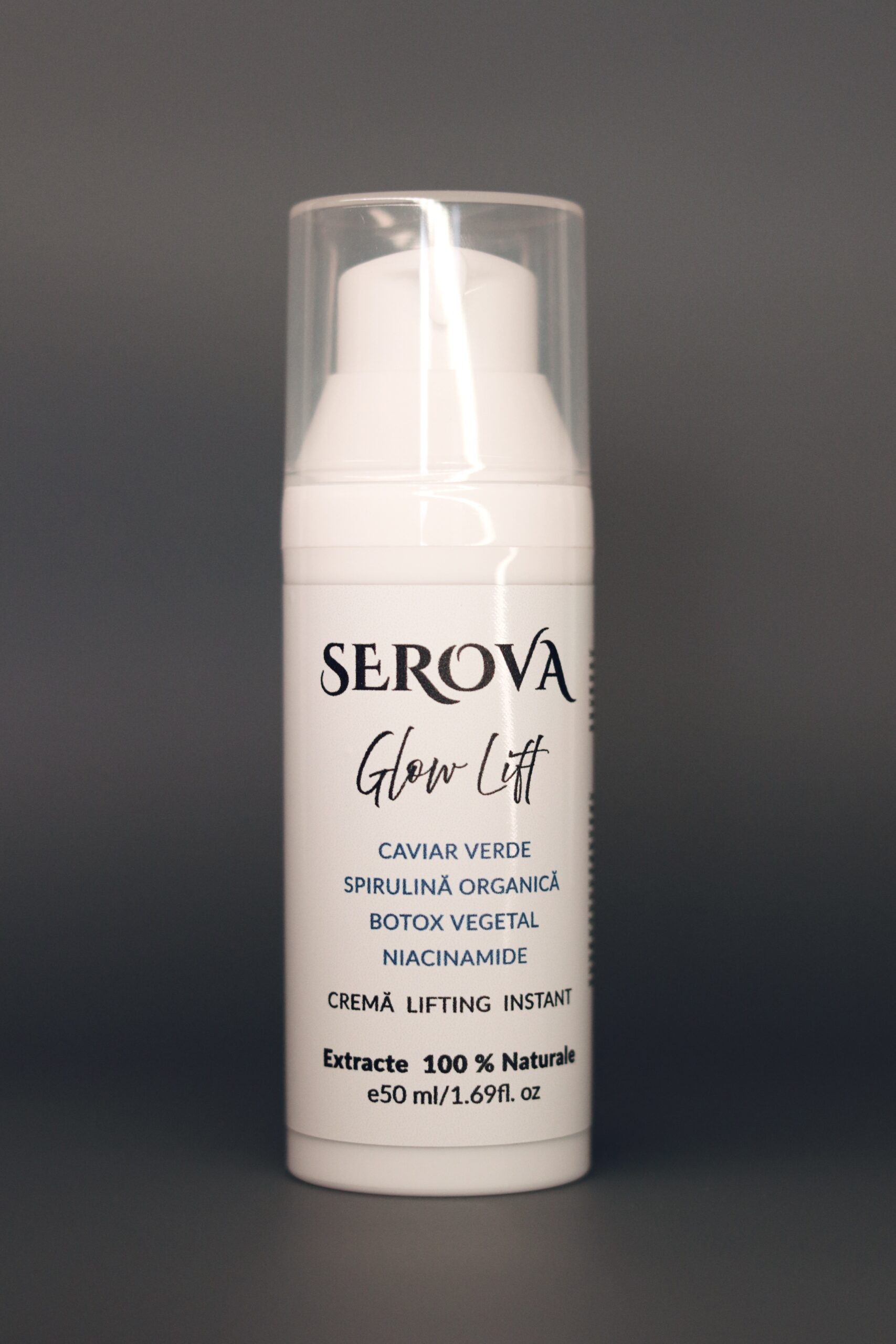 Serova Glow Lift – Cremă lifting instant cu caviar verde, spirulină și niacinamide